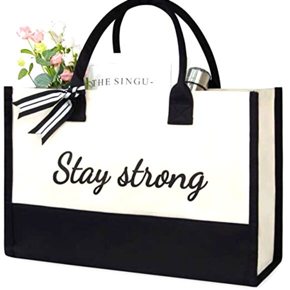 Unbranded Handbags - Canvas Tote Bag Inspirational Motivational Gift Beach Birthday Christmas Travel